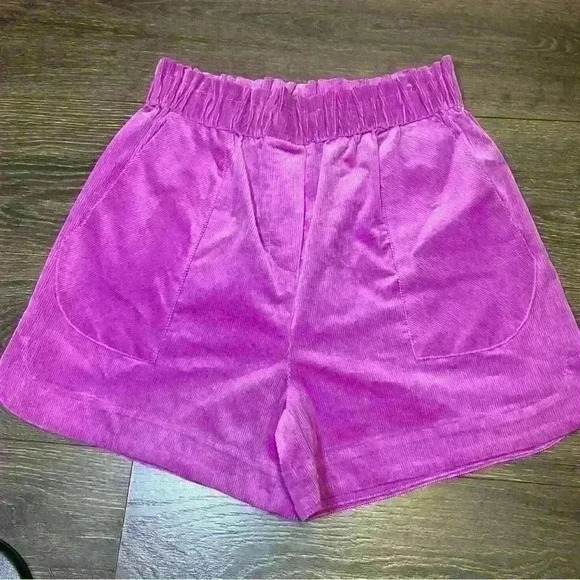 FRNCH Pants - FRNCH Paris Curduoroy High Waist Shorts Marjorie 11857